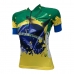 CAMISA CICLISMO BANDEIRA DO BRASIL - FEMININA (PLUS SIZE)