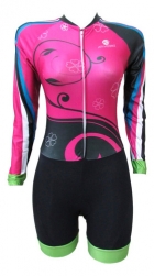 MACACO P/ CICLISMO LINHA PREMIUM - MODELO FLORAL ATIVO (ML)